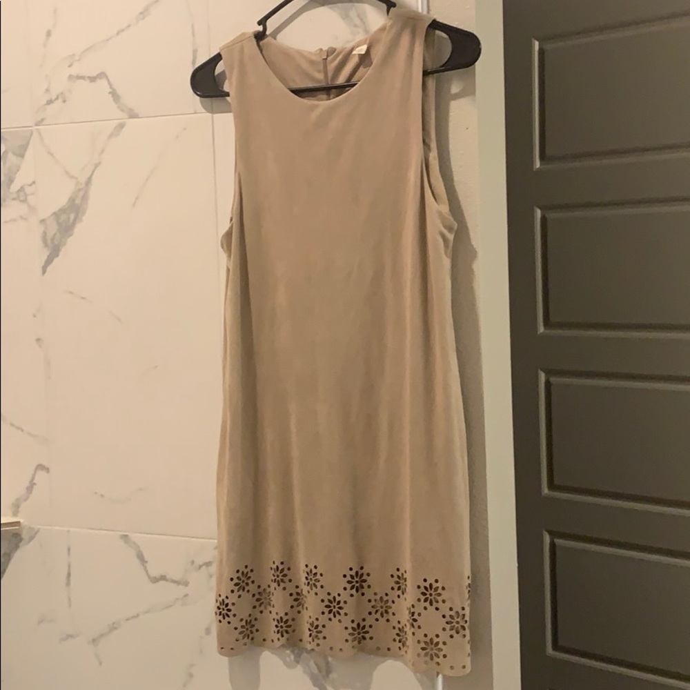 Suede Flower Dress